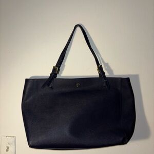 Tory Burch blue Leather Tote Bag